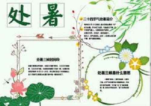 处暑节气手抄报简单又漂亮