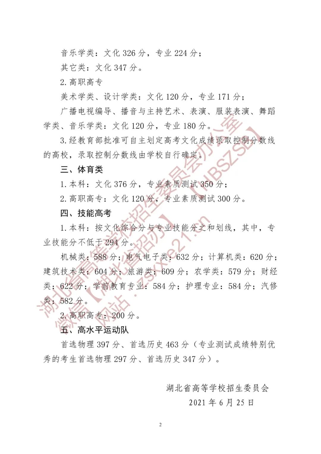 湖北省2022高考分批次分数线发布（含往年分数线）
