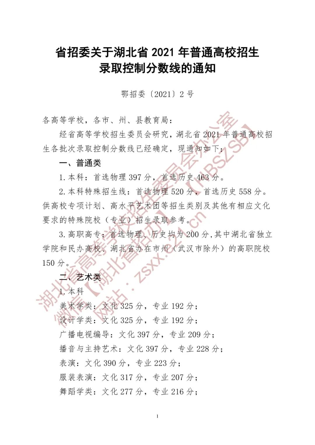 湖北省2022高考分批次分数线发布（含往年分数线）