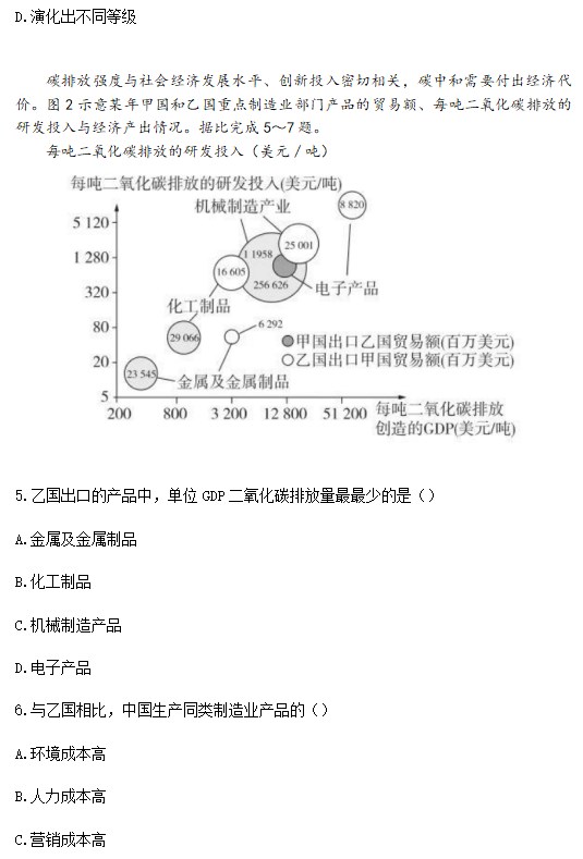 2023湖南高考地理卷试题