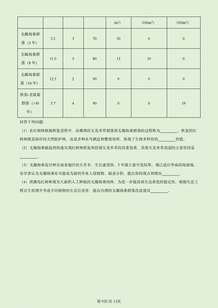 2023年高考广东生物试卷及答案