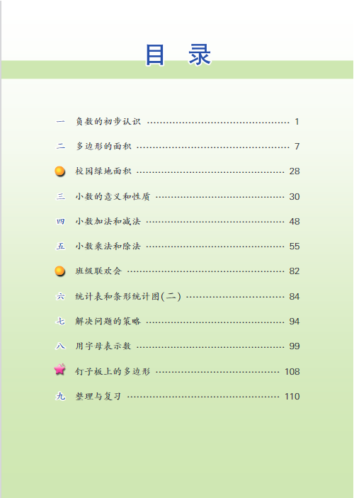 五年级上册苏教版数学电子课本