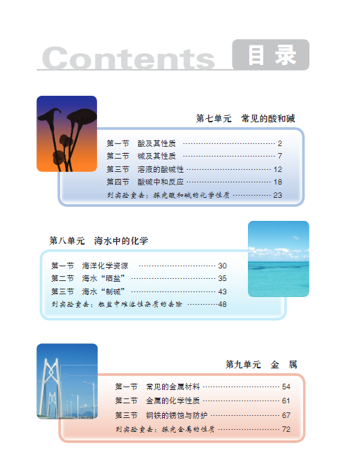 化学九年级(下册)鲁教版电子书