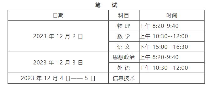 河南2022级会考考试时间表