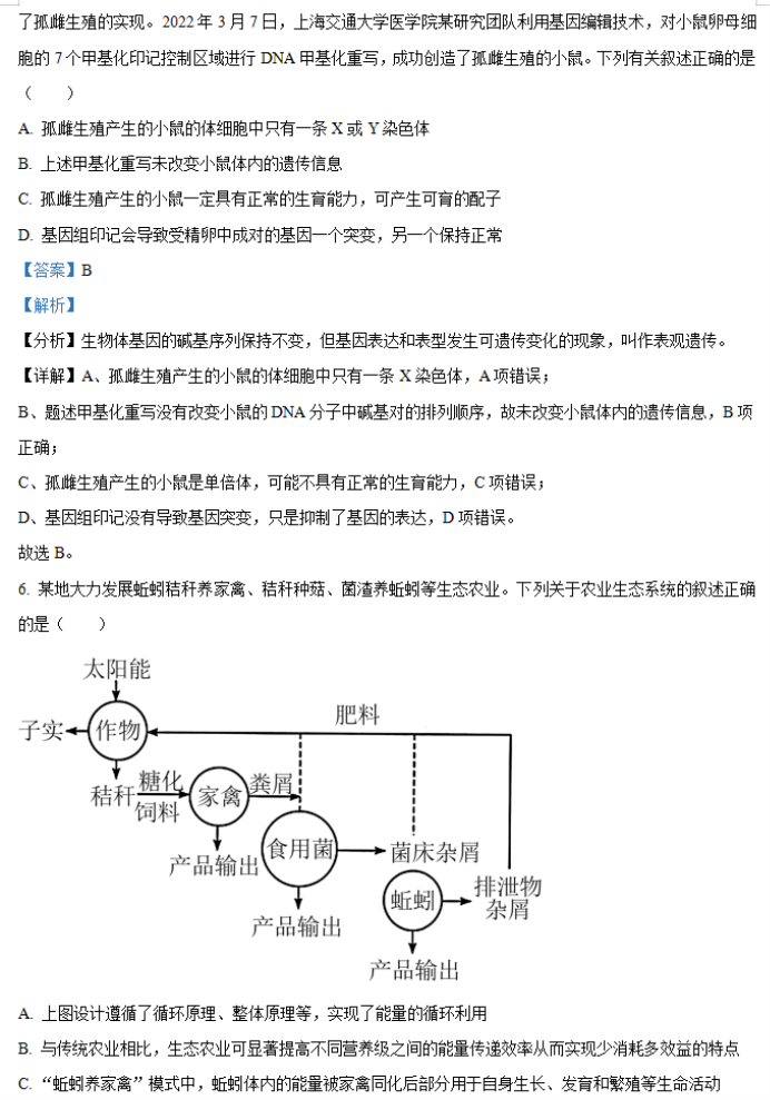 2024年湖南省邵阳武冈市高三11月期中生物试题及答案