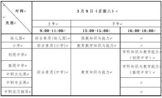 2024上半年中小学教师资格笔试报名+考试时间