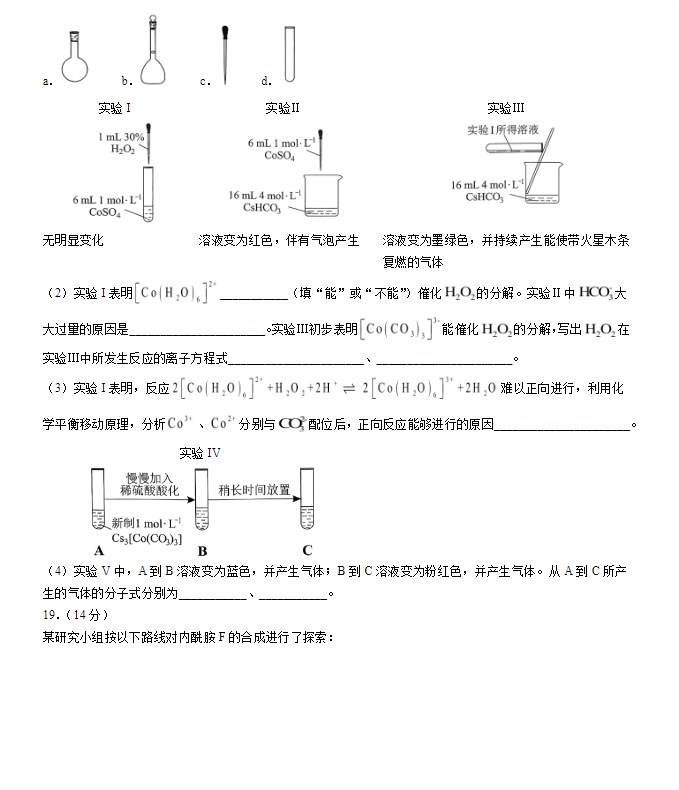 2024年新高考湖北卷化学试卷真题