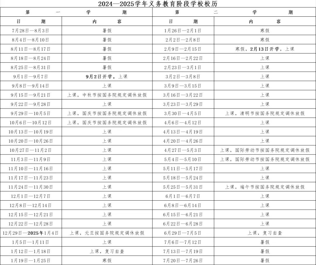 东莞小学及初高中寒假什么时候放