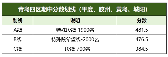 2024山东高三期中考分数划线情况