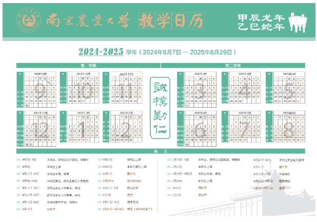 2025年南京农业大学寒假及开学时间