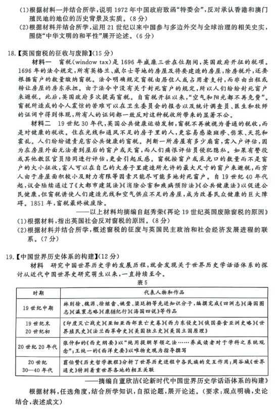 2025届高三第一次八省联考(T8联考)历史试题