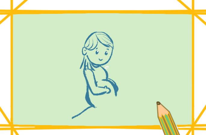 怀孕的妈妈简笔画图片教程步骤