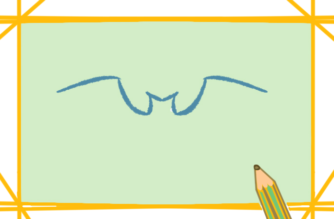 蝙蝠的标志上色简笔画图片教程步骤