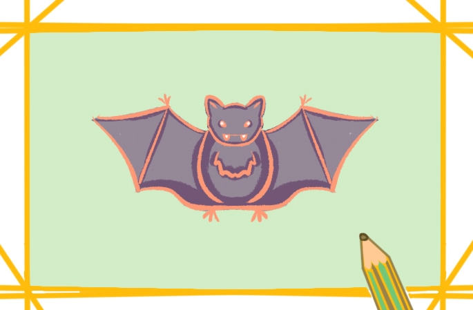 飞翔的蝙蝠上色简笔画要怎么画