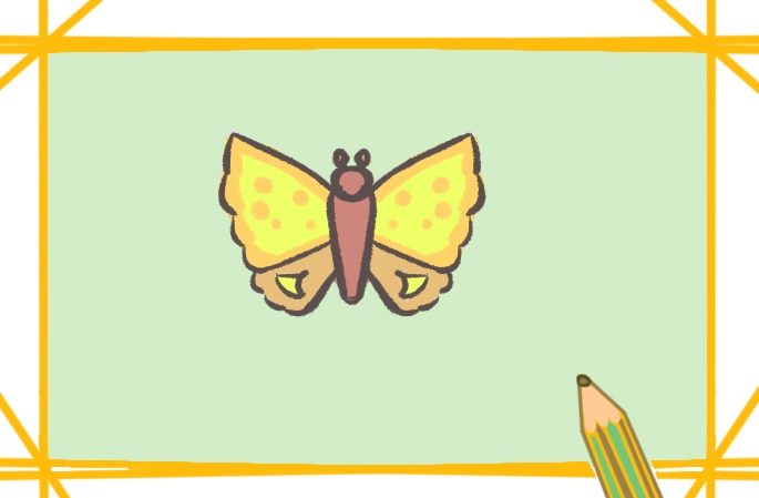 金色的飞蛾简笔画教程步骤图片