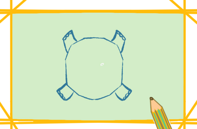简单的乌龟上色简笔画图片教程步骤