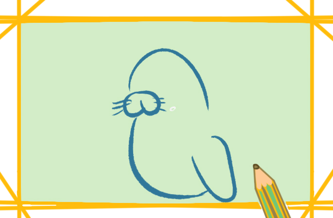 可爱的海狮上色简笔画要怎么画