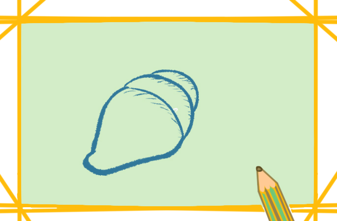 好看的大海螺上色简笔画图片教程步骤