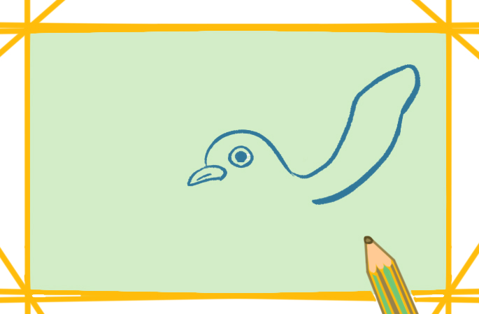 简易的海鸥上色简笔画原创教程步骤图