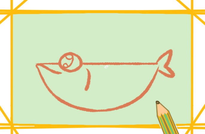 黄色的鱼的简笔画带颜色怎么画