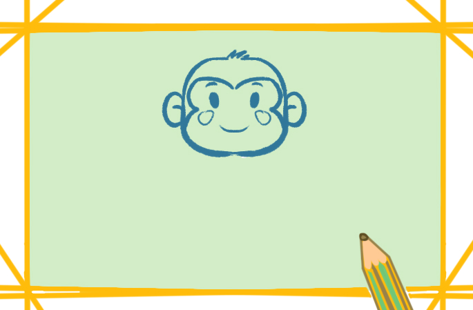 活泼的猴子上色简笔画要怎么画