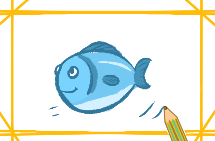 卡通的鱼简笔画带颜色教程简单好看