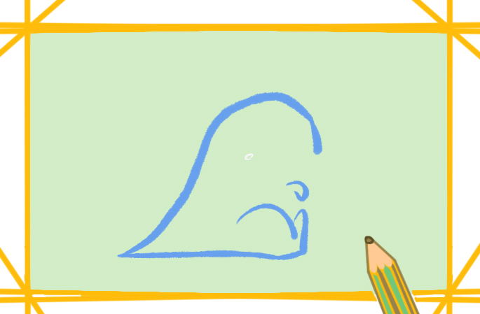 呆萌的小恐龙上色简笔画图片教程步骤