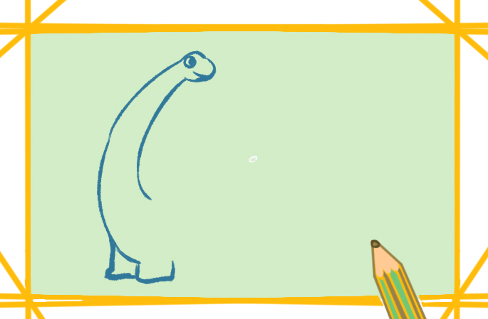 食草系的恐龙上色简笔画原创教程步骤图
