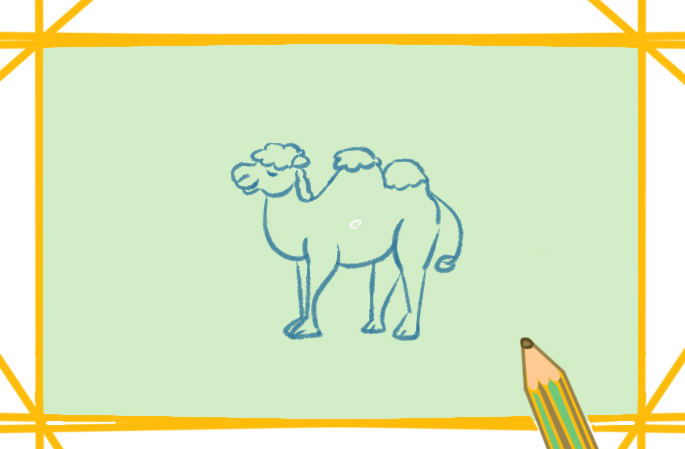 容易画的骆驼上色简笔画原创教程步骤图