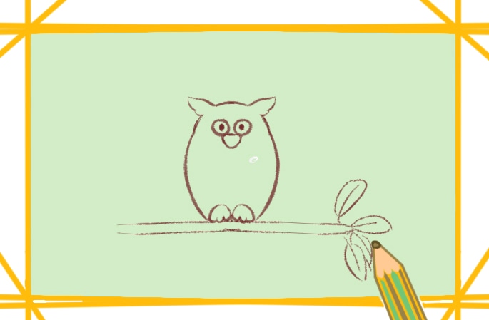好看的猫头鹰简笔画教程步骤图片