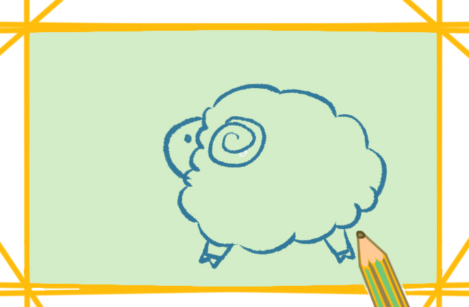 软绵绵的小羊上色简笔画要怎么画
