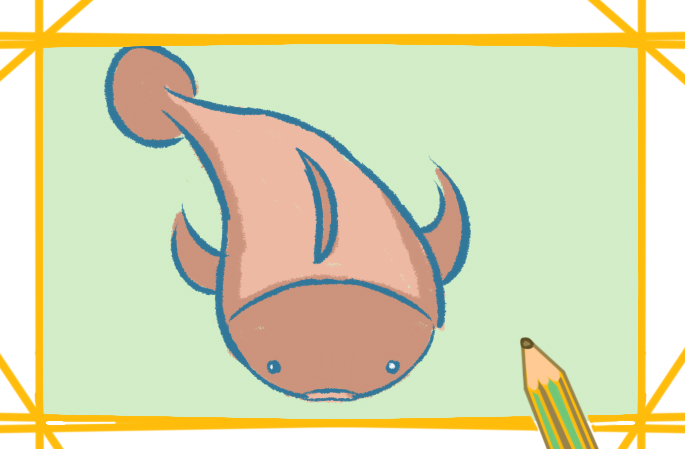 淡水鱼之鲶鱼上色简笔画图片教程步骤