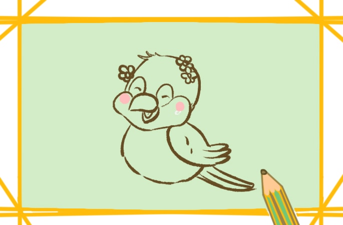 好看的黄鸟简笔画教程步骤图片