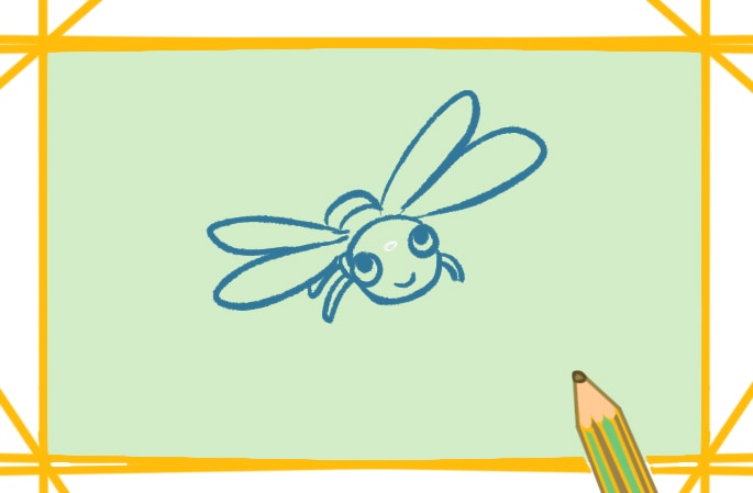 简单的蜻蜓简笔画教程步骤图片
