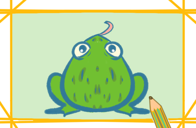 捕食的青蛙上色简笔画要怎么画