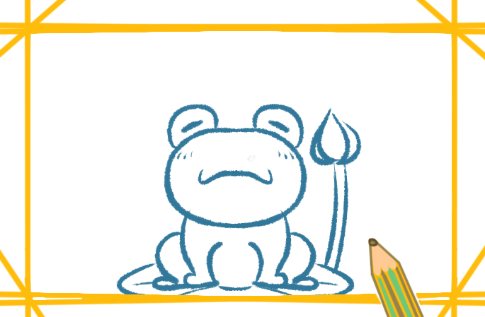 可爱的青蛙简笔画带颜色教程步骤