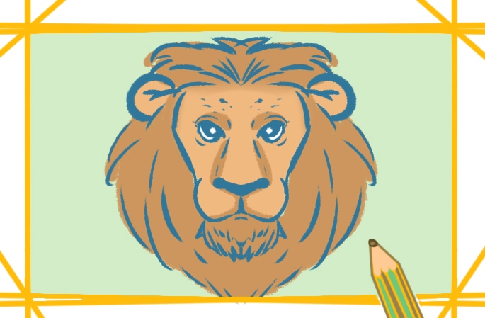 帅气的狮子简笔画教程步骤图片