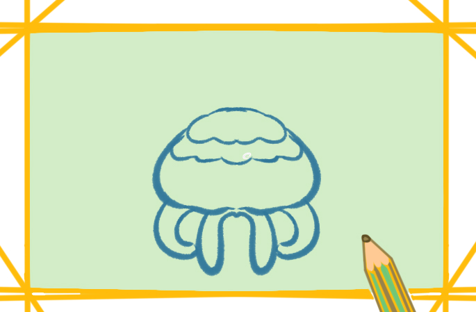 海洋的水母简笔画图片教程步骤