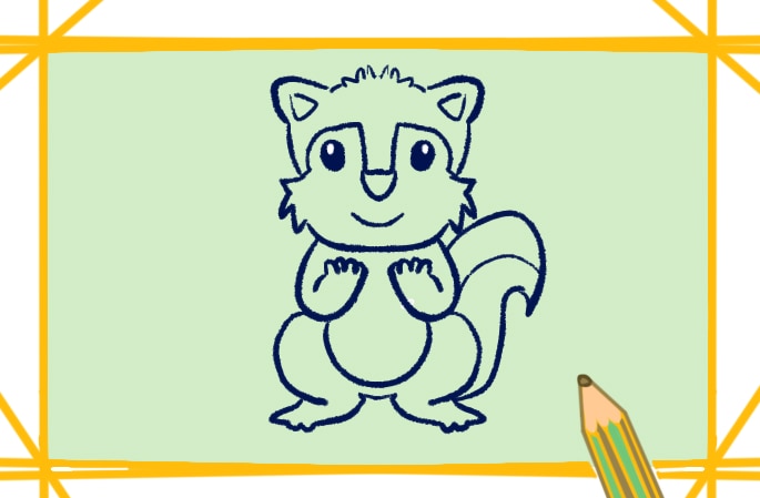 简单的松鼠简笔画教程步骤图片