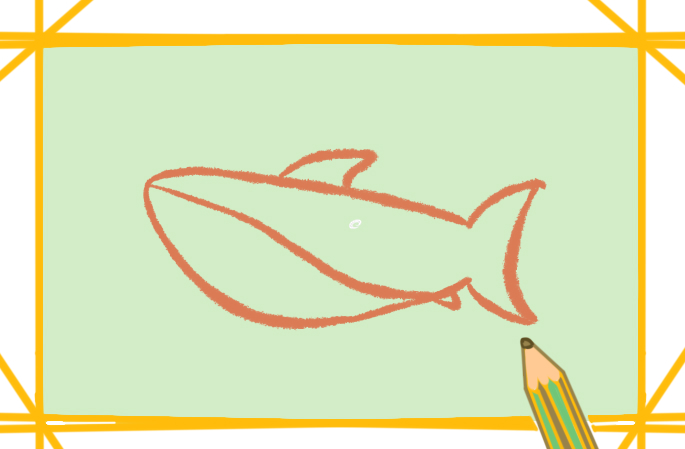 超简单的卡通鲨鱼简笔画怎么画好看