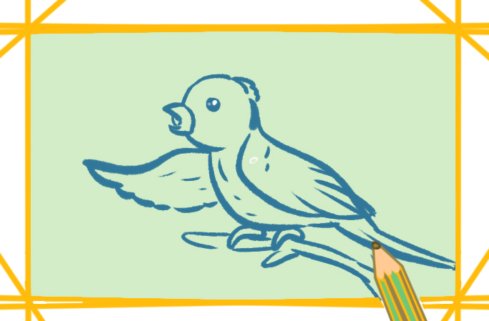 唱歌的鸟儿上色简笔画要怎么画