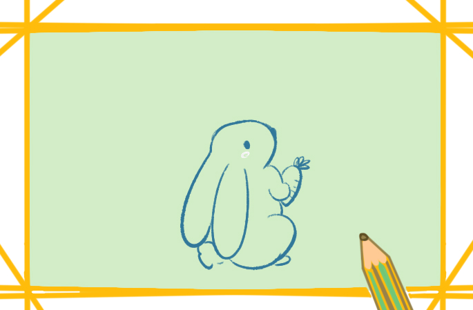 雪白的兔子简笔画图片教程步骤_兔子简笔画