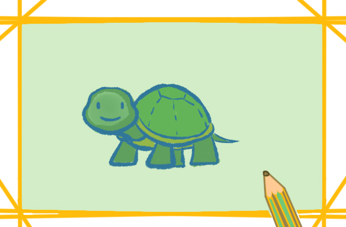 好看的乌龟的简笔画教程步骤图片