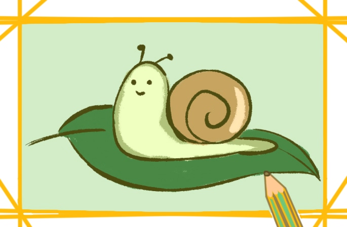 简单的蜗牛简笔画教程步骤图片