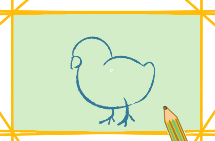 吃米的小鸡上色简笔画图片教程步骤