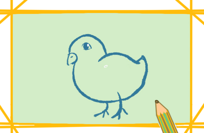 吃米的小鸡上色简笔画图片教程步骤