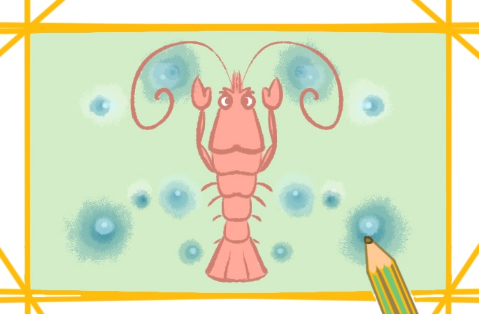 漂亮的海虾简笔画教程步骤图片