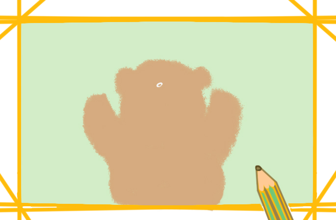 超可爱的熊上色简笔画图片教程步骤