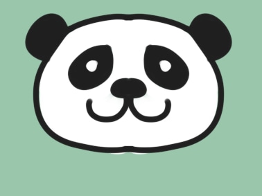 超简单的熊猫简笔画教程步骤图片
