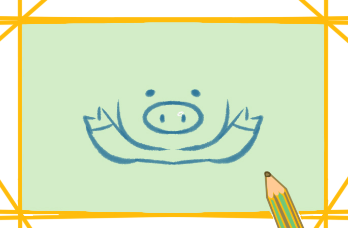 聪明的猪猪上色简笔画要怎么画